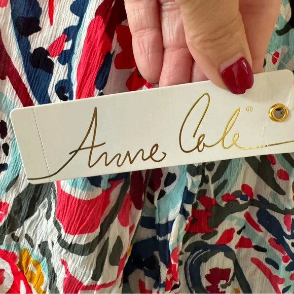 Anne Cole Signature Women's Wallflower V-Neck Cover-Up Tunic Top - Picture 5 of 7